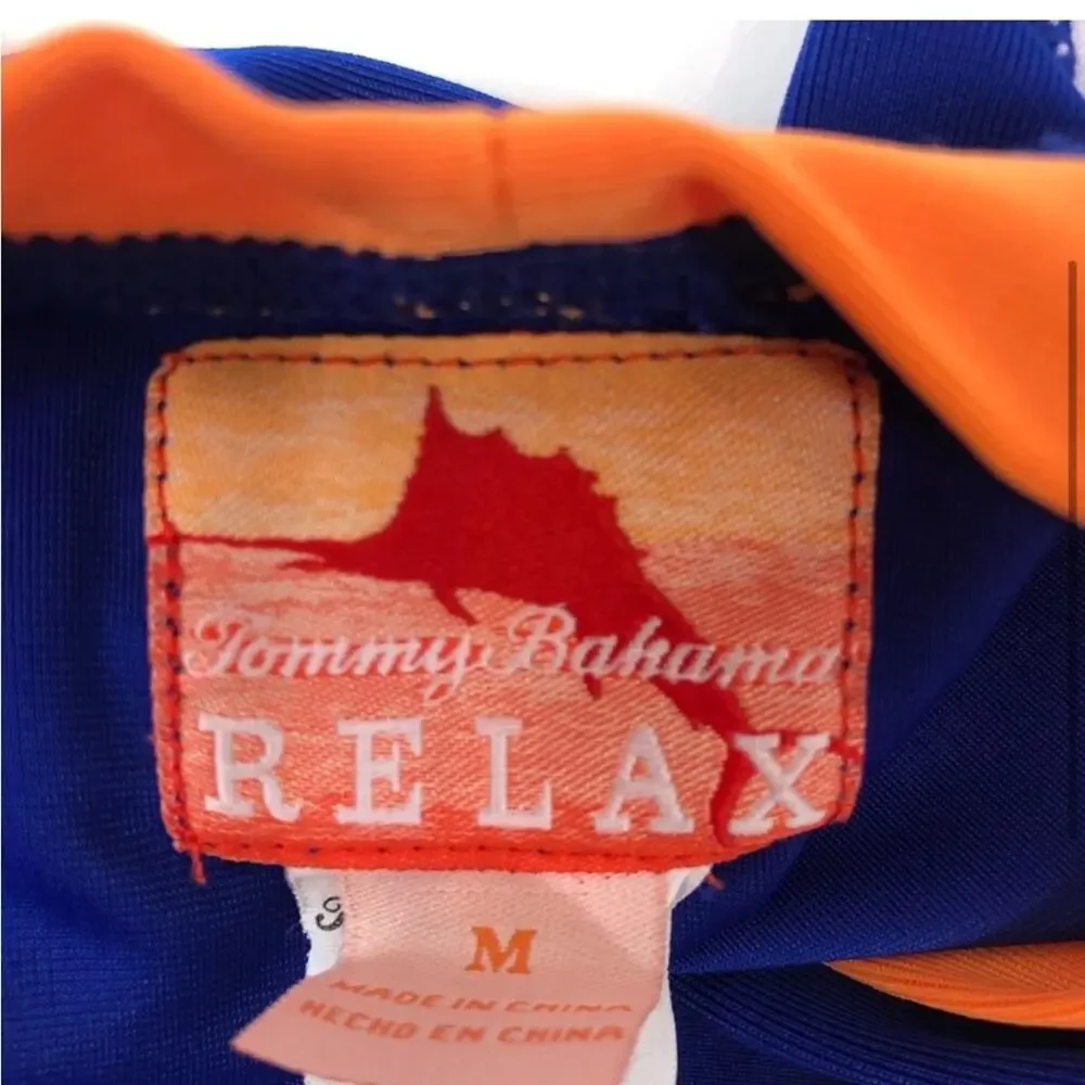 Tommy bahama boys blue orange and white rash guard